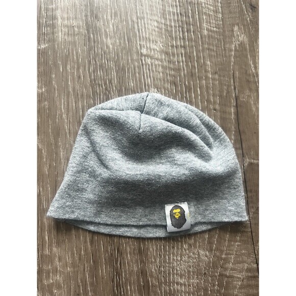 Vintage Y2K A Bathing Ape Baby Infant Skully Cap Gray Beanie Hat Bapesta Kids - Picture 1 of 1